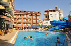 Building and pool of Palmiye Garden Hotel 3* (Side, Turkey)