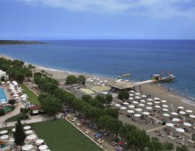 Beach of the hotel Amada Colossos Resort 5* (Faliraki, Rhodes, Greece)