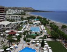 Panorama of the hotel Amada Colossos Resort 5* (Faliraki, Rhodes, Greece)